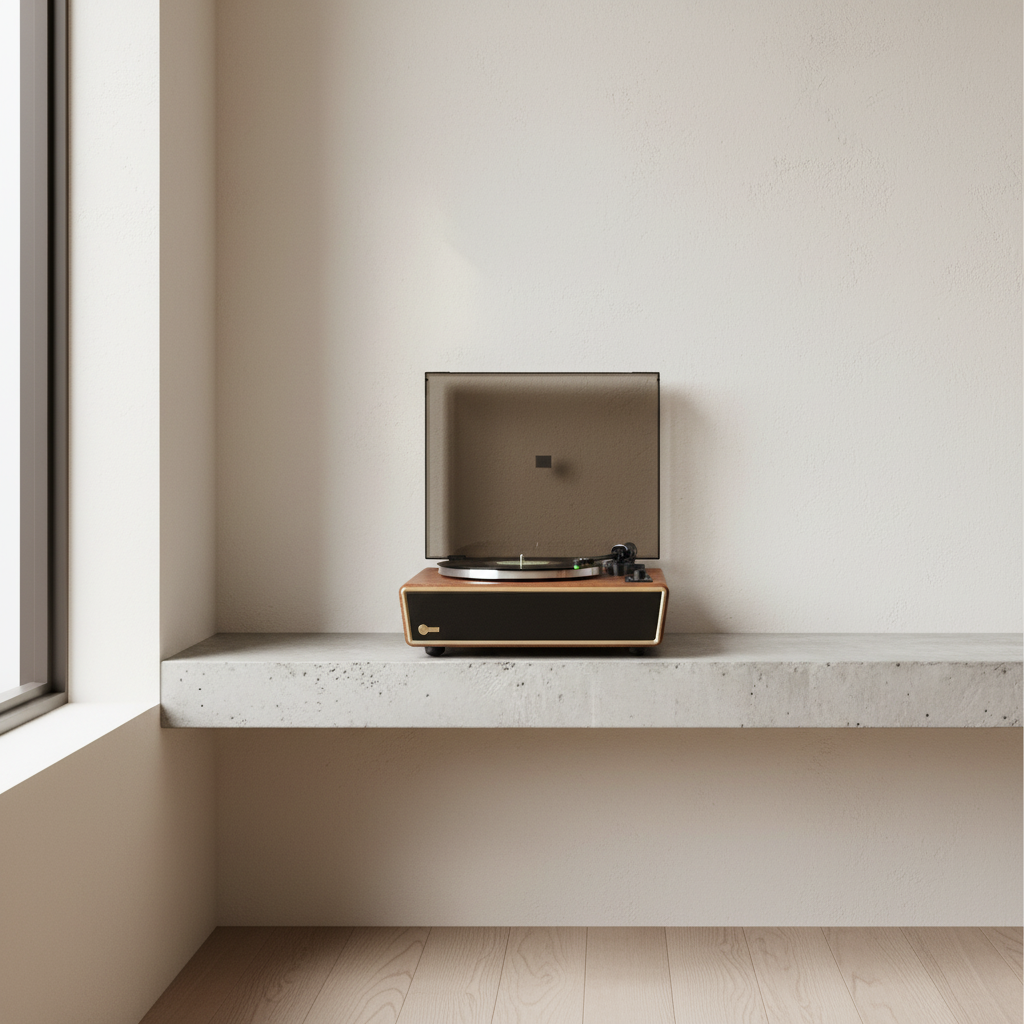 Arkrocket turntable in minimalist space